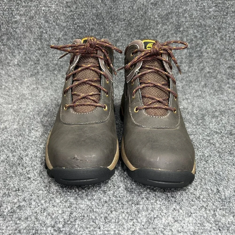 Timberland Mt. Maddsen Mid Boots Boy's 5 Brown‎ Leather Waterproof Hiking Shoes